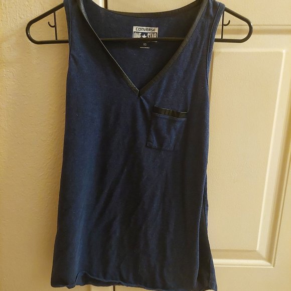 Navy blue converse tank top - Picture 1 of 2